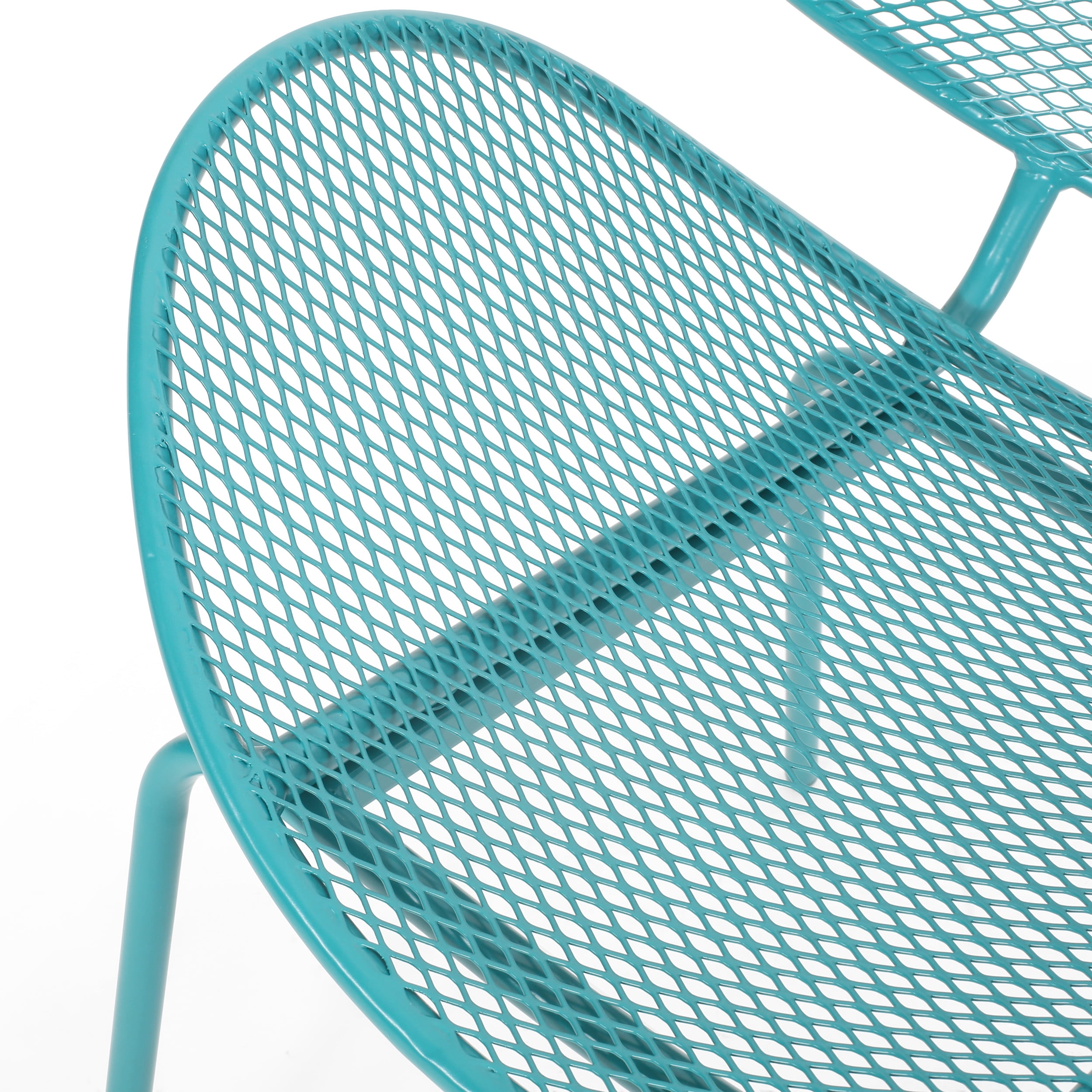 Hamdan Outdoor Dining Chair, Set of 2, Matte Teal
