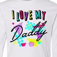thumbnail image 4 of Inktastic I Love My Daddy- 80s Retro Style Long Sleeve Youth T-Shirt, 4 of 5