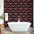 thumbnail image 4 of Ambesonne, Tropical Jungle Peel & Stick Wallpaper for Home, Night Tiger Pattern, 13"x100", Charcoal Grey and Vermilion, 4 of 5