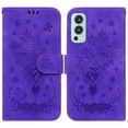 thumbnail image 3 of Nalacover for OnePlus Nord 2 5G Wallet Case,Luxury Embossed Sun Flower Pattern PU Leather Soft TPU Magnetic Flip Folio Book Credit Card Holder Shockproof for Women Men Cover+Wrist Strap.Purple, 3 of 7