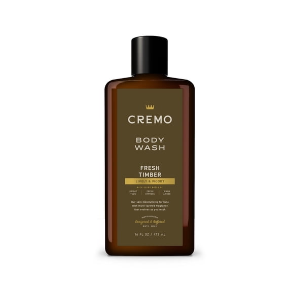 Cremo Men's Body Wash, Fresh Timber Scent, 16 fl oz