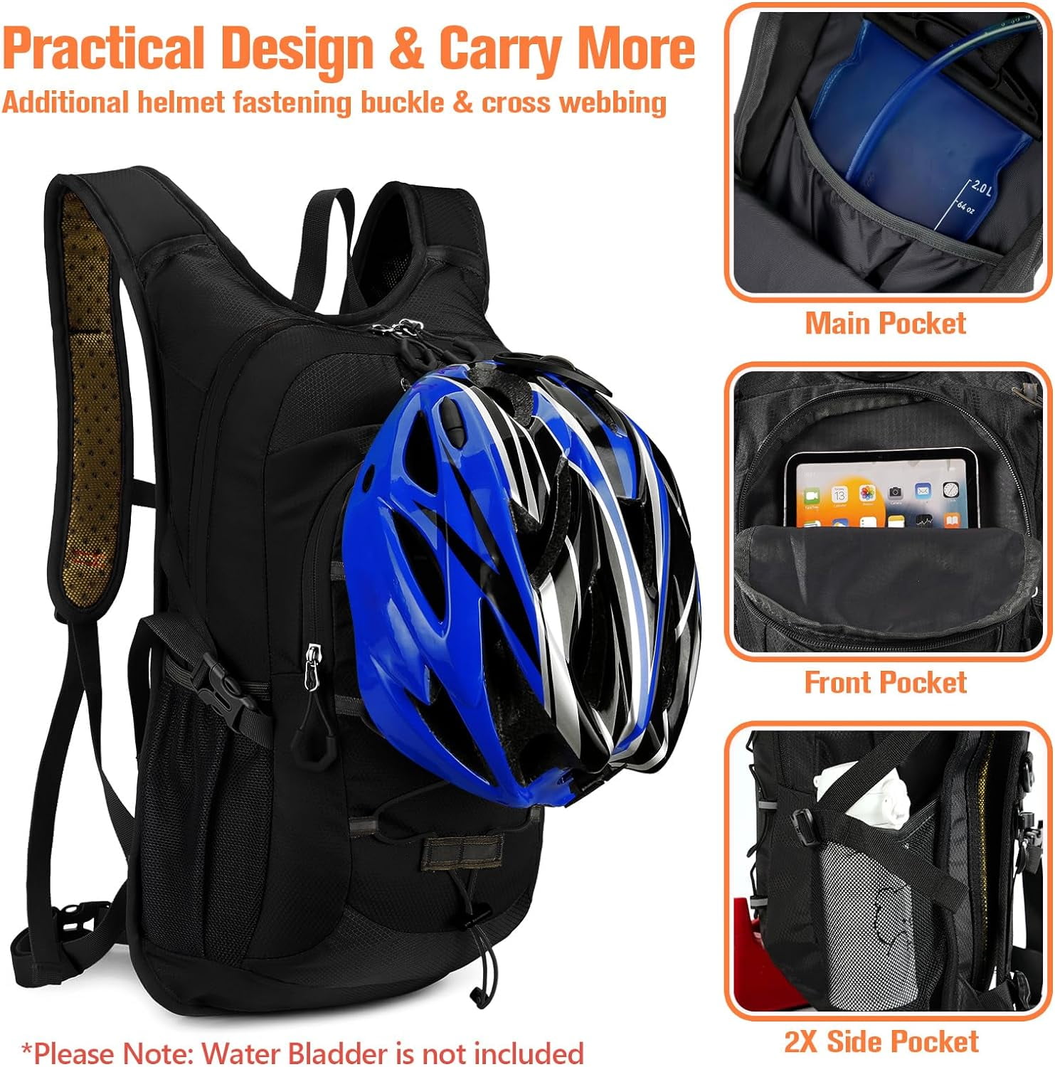 20L Hiking Backpack, Small Hydration Backpack, Waterproof Camping Backpack 8-12, No Water Bladder - Walmart.com 20L Hiking Backpack, Small Hydration Backpack, Waterproof Camping Backpack 8-12, No Water Bladder - Walmart.com