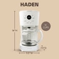 thumbnail image 4 of Open Box Haden 12 Cup Programmable Coffee Maker w/ Brew Strength Control, Ivory, 4 of 9