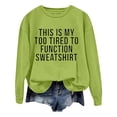 thumbnail image 1 of WEAIXIMIUNG Sweatshirts pour Femmes Mode Décontractée Couleur Unie Manches Longues Imprimé Lettre Col Rond Hoodie, 1 of 4