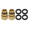 thumbnail image 1 of Accesorios de tubería de latón Unique Bargains 1/2" hembra x 1/2" macho conector de rosca interna externa 1.81" 2 piezas, 1 of 7