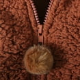 thumbnail image 6 of ATOGUTA Toddler Jackets Boys Fleece Zip Up Hoodie Bear Ears Fuzzy Jacket Hooded Teddy Coat Winter Shacket Warm Outwear Cardigan Brown, Size 1T-4T, 6 of 6
