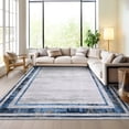 thumbnail image 6 of Garvee 8'x10' Bordered Area Rugs Living Room Rug Soft Distressed Carpet, Machine Washable Non Slip Rugs Contemporary Rug for Dining Room Bedroom Home Office, Navy Blue, 6 of 9