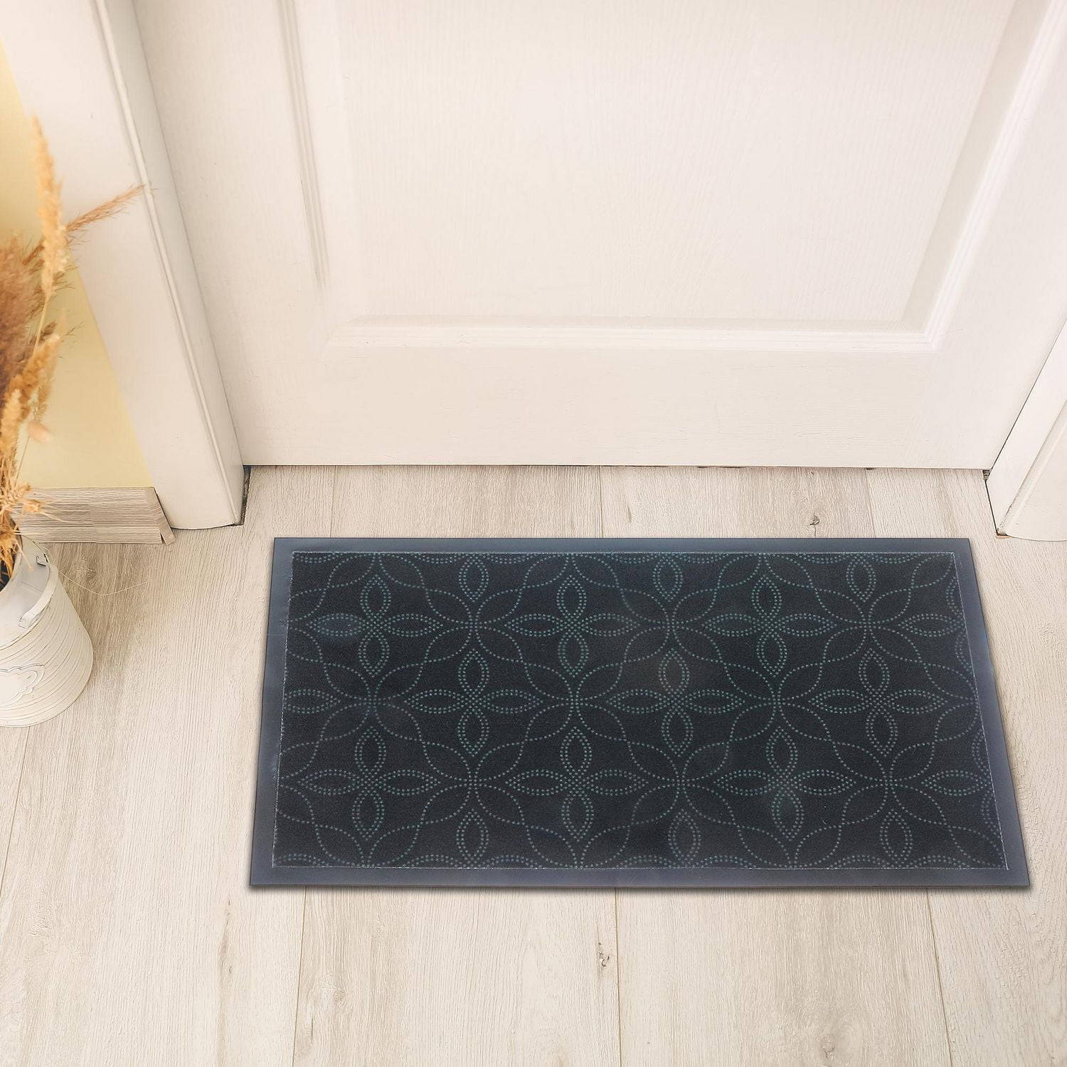 Tapis Pvc Imprimé Points Fleurs 18"X30"