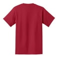 thumbnail image 4 of Mens Essential Cotton T Shirt with Pocket Red 4XL, 4 of 6