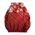 thumbnail image 4 of Women's Christmas Snowflake Print Zip-Up Hoodie Festive Holiday Winter Warm Fleece Jacket with Pockets, 4 of 5