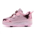 thumbnail image 3 of Kids Wheels Shoes with Lights Rechargeable Roller Skates Shoes Retractable Wheels Shoe LED Flashing Sneakers for Girls Boys Gift, 3 of 14