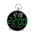 thumbnail image 4 of LED Digital alarma despertador brillo ajustable luz de fondo de retroiluminación de control de voz calendario para la oficina de guardería dormitorio Verde, 4 of 8