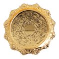 thumbnail image 3 of Jewelry Tray, Retro Easy To Clean Round Storage Tray Golden  For Fruit For Bracelet, 3 of 8
