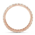 thumbnail image 4 of 1 Carat Round Cut Lab Created Moissanite Diamond Full Eternity Stackable Wedding Band Ring For Women In 14K Solid Rose Gold (G-H Color, VVS1 Clarity, 1 Cttw)-4, 4 of 7