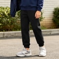 thumbnail image 6 of Plebaso Boys Girls Baggy Jogger Sweatpants High Elastic Waist Athletic Joggers Cotton Sweats Pants with Pockets, 6 of 7