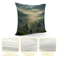 thumbnail image 4 of GOSMITH Misty Forest Throw Pillow Cover Mountain Foggy Pine Tree Coniferous Trees Cool Sun Green Decorative Pattern Kid Indoor Sofa Porch Living Room Big Pillow case, 4 of 5