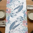 thumbnail image 5 of Table Runners 70 Inches Long Dress Scarves, Coastal Turtle Farmhouse Coffee/Dining/Kitchen Table Decor, Holiday Table Runner, Summer Beach Nautical Ocean Coral Seahorse 13x70 Inch, 5 of 9