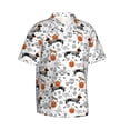 thumbnail image 2 of Balery Halloween Dachshund Print Men's Hawaiian Shirts Short Sleeve Beach Shirt Relaxed Fit Vacation Button Down Shirts-, 2 of 9