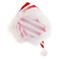 thumbnail image 6 of Aislor Girls Christmas Striped Jumpsuit Candy Cane Long Bodysuit with Santa Hat Xmas Dancewear Red 14, 6 of 7