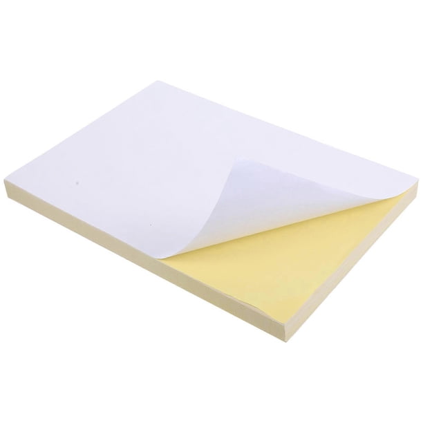 100 Sheets of Printable Sticker Printable Label Sticker Paper Self-adhesive Sticker Sheet