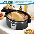 thumbnail image 3 of 7QT Oval Electric Slow Cooker w/ Digital Timer 20H Programmable Large Capacity 3 Heat Settings, 3 of 9