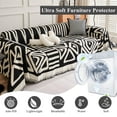 thumbnail image 6 of Boho Chair Sofa Cover Breathable Washable Chenille Couch Cover Thick Beige Cream White Armchair Cover Modern Plaid Triangle Sofa Slipcover Chair Cover with Arms Oversized Chair Sofa Cover, 6 of 9