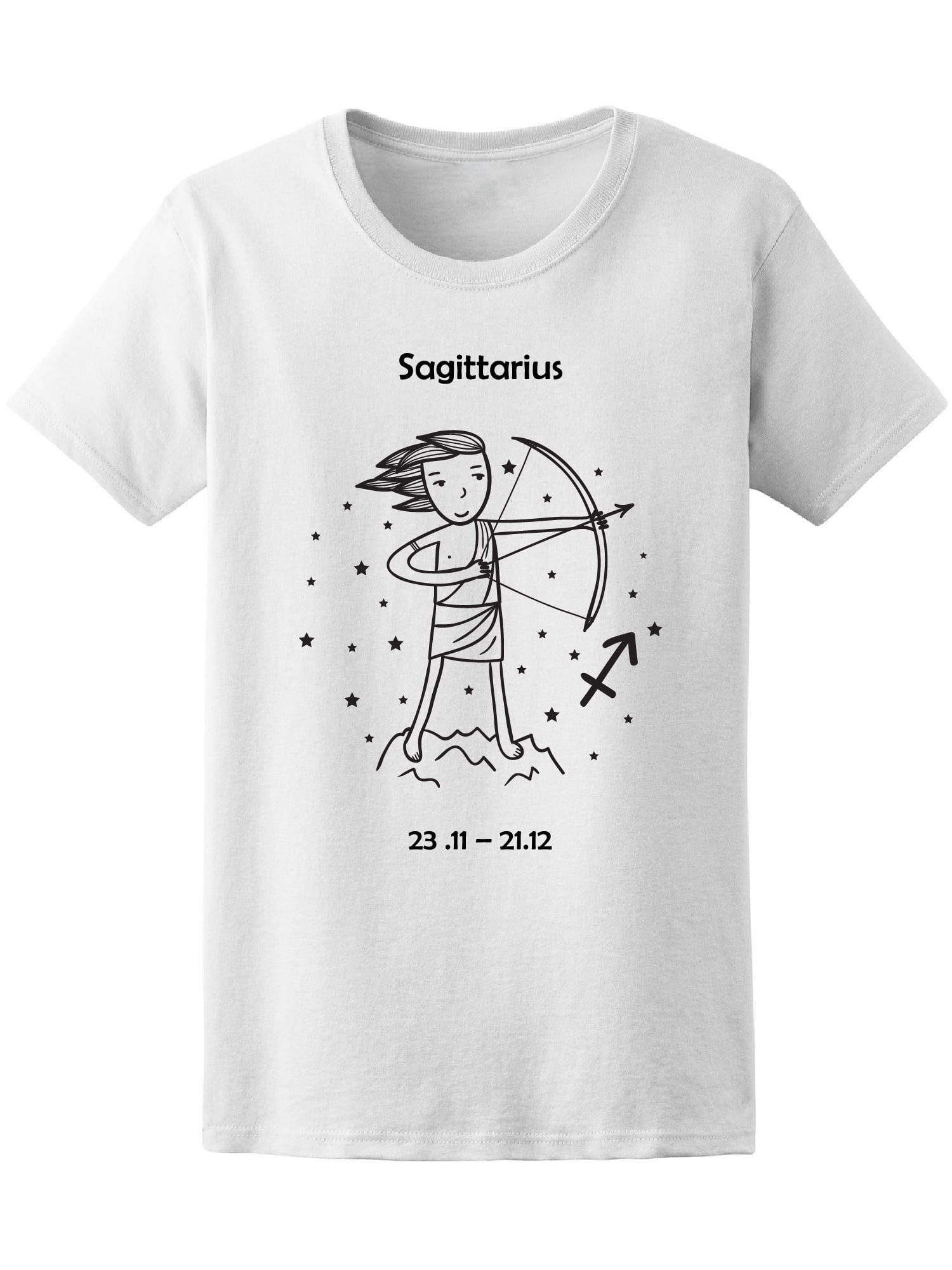 Sagittarius Zodiac Sign Bleached T Shirt