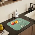 thumbnail image 5 of Yayeee Dish Drying Mat for Kitchen Counter 16" x 18" Microfiber Super Absorbent Coffee Decorative Pad, Lemon Glass, 5 of 9