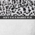 thumbnail image 3 of Sanmadrola Pillow Covers 18x18 Plush Leopard Throw Pillow Cover Faux Rabbit Fur Cozy Super Soft Decorative Throw Pillows for Couch Bed and Home Decor, 2 Pack, 3 of 8