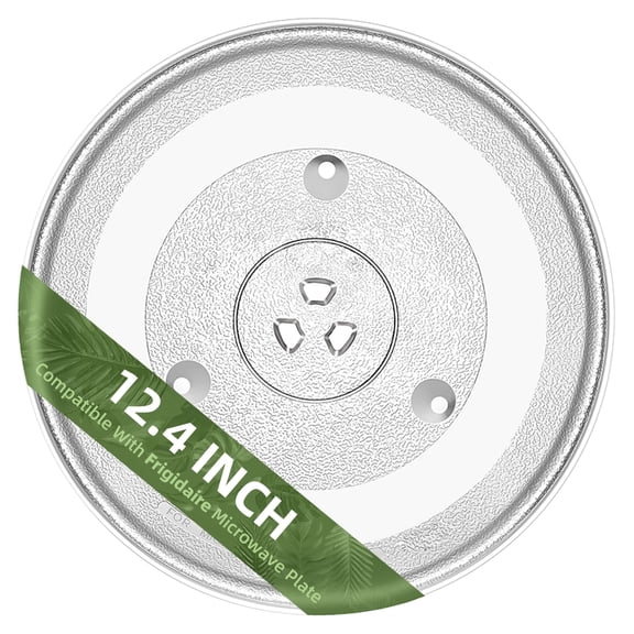 Gemroom 12.4 in Small-Coupler Microwave Glass Plate for Frigidaire Microwave Compatible With Small-Coupler 12 3/8" Frigidaire Microwave Turntable Plate replace part # 5304463314 5304509437 5304472062