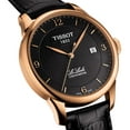 thumbnail image 2 of Tissot Le Locle COSC Chronometer Automatic Rose Gold Tone Steel Black Dial Black Leather Strap Date Mens Watch T0064083605700, 2 of 4