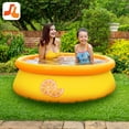 thumbnail image 5 of JLeisure Sun Club 17789 5' x 16.5" 3D Orange Inflatable Outdoor Backyard Kids Swimming Pool, 5 of 11