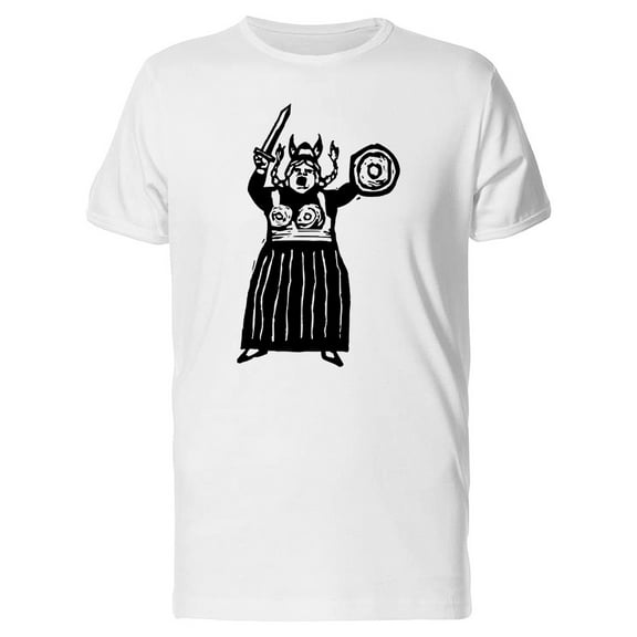 Sketch Of Woman Viking Tee Men's -Image by Shutterstock