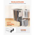 thumbnail image 3 of Clothes Drying Rack, 2-Tier Foldable Laundry Dryer Rack with Sock Clips & 21 Drying Rods, Metal Height Adjustable, 3 of 5
