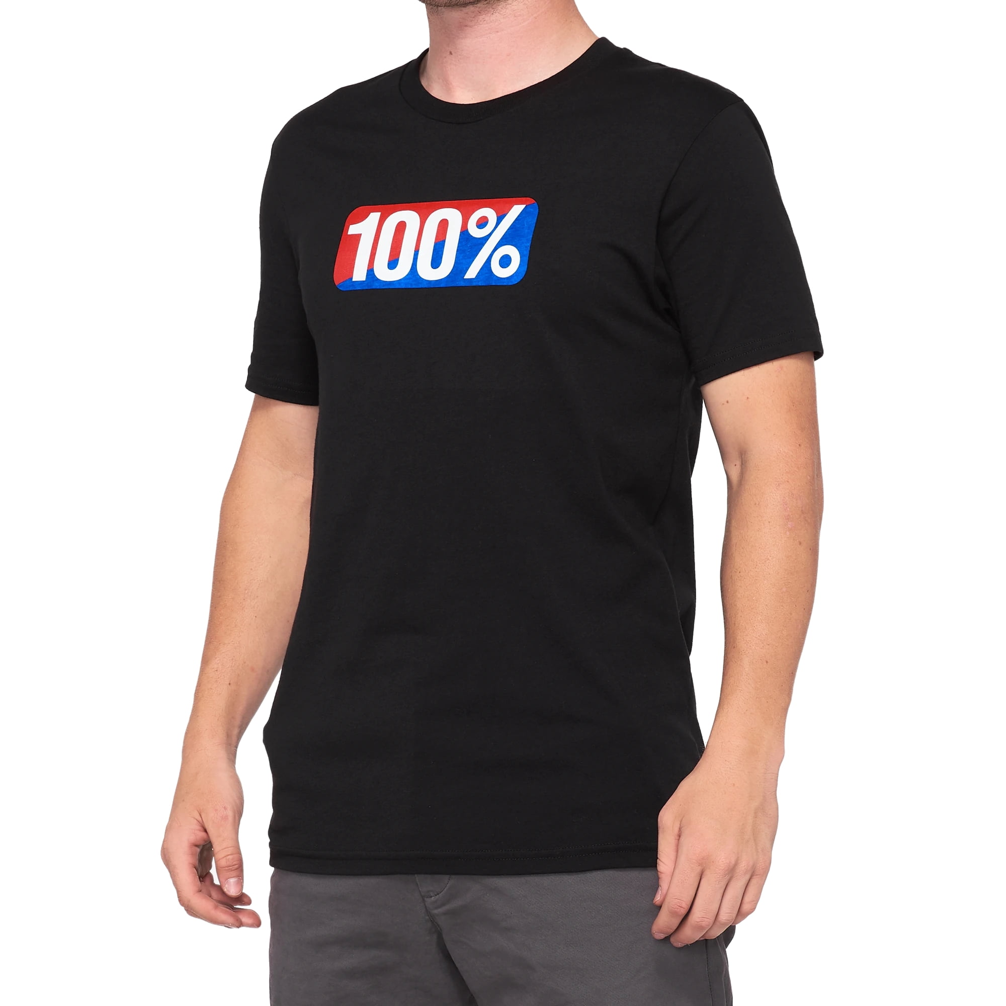 100% - 100% Classic Old School Mens Short Sleeve T-Shirt Black - Walmart.com - Walmart.com