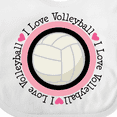 thumbnail image 4 of Inktastic I Love Volleyball Sports Girls Baby Bib, 4 of 4