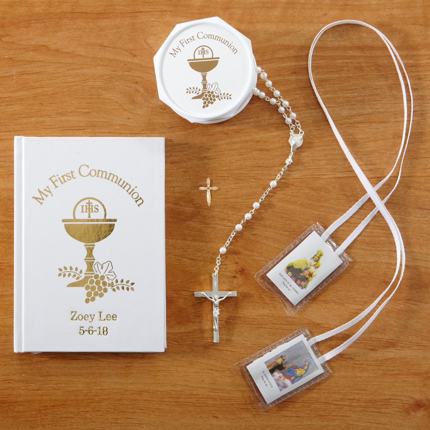 Personalized First Communion Gift SetWhite