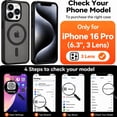 thumbnail image 2 of Atgdluk® Magnetic Shockproof for iPhone 16 Pro Case, Compatible with MagSafe Slim Protective Phone Case with Raised Camera Edge, Black, 2 of 7