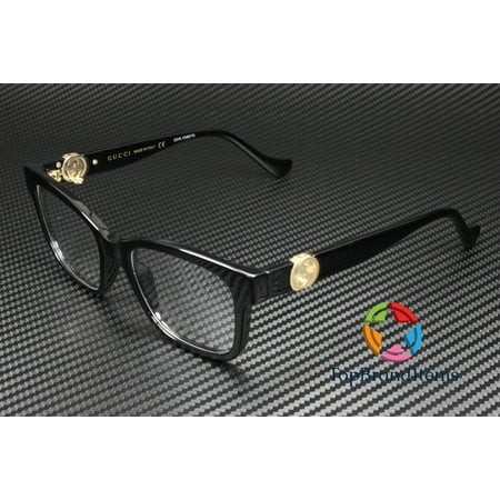 GUCCI GG1025O 003 Square Black Gold Demo Lens 51 mm Women's Eyeglasses