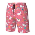 thumbnail image 4 of Balery Yoga Unicorn Traje de Baño Estilo Hawaiano para Hombre, Shorts de Secado Rápido con Bolsillos-Small, 4 of 6