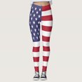 thumbnail image 1 of MKLEKYY Leggings deportivos para mujer, Día de la Independencia, estampado del 4 de julio, pantalones de cintura alta para yoga, correr, gimnasio, yoga, mallas de compresión, yoga, correr, fitness., 1 of 4