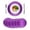 Purple, variant on Black Grey Round 15 Inch Placemats Set of 6, Modern Abstract Diamond Luxury Gradient HeatResistant Non Slip Place Mats for Dining Table, Wipeable Braided Kitchen Table Mats for Housewarming