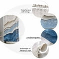 thumbnail image 5 of Extra Long Shower Curtain 72x96 Inch, Blue Ombre Shower Curtain Waterproof Bathroom Decor Modern Wave Abstract Art Fabric Bath Curtain Set Accessories with Hooks, 5 of 6
