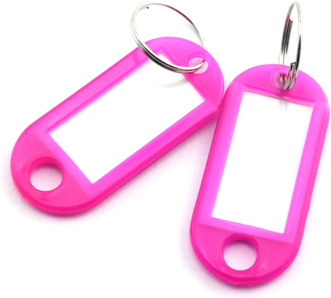 40pcs Rose Red Key Ring Label Tags Plastic Keys Holder and Identifier ...