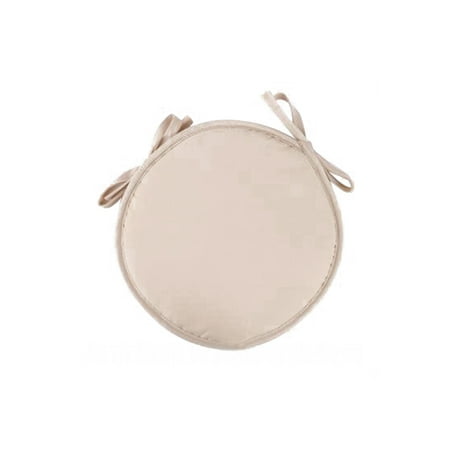

Tie-on Round Chair Seat Pad Solid Color Soft Chairs Cushion Circle Cover Mat for Home Office Garden