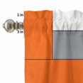 thumbnail image 4 of Orange Gray Curtain Valances Set Abstract Color Block Geometric Modern Kitchen Curtains 36&nbsp;inch Length Rod Pocket Valance and Tiers 3 Piece Set Small Bedroom Bathroom Laundry Decor, 4 of 9