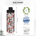 thumbnail image 3 of Honeii Modern Life Print 18OZ Sports Insulated Kettle,Double-Walled Stainless Steel Water Bottle with Leak-Proof Lid, Perfect for Outdoor, Sports, and Travel, 3 of 7