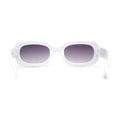 thumbnail image 2 of Girls Mod Narrow Rounded Rectangle Plastic Fashion Sunglasses White Smoke, 2 of 4