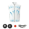 thumbnail image 5 of KeirineCC Air-Conditioned Work Vest,Electric Cooling Air Jacket Vest Cool,Work Uniform Jacket With Cooling Fans for Working Cycling Fishing Outdoor,Vest with USB Cable & 2PCS Fan,White-M, 5 of 5