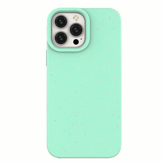 KAIYANG Funda para teléfono móvil iPhone 15 Pro, hecha de fibra de madera de bambú reciclada y totalmente biodegradable, estilo híbrido A, color verde